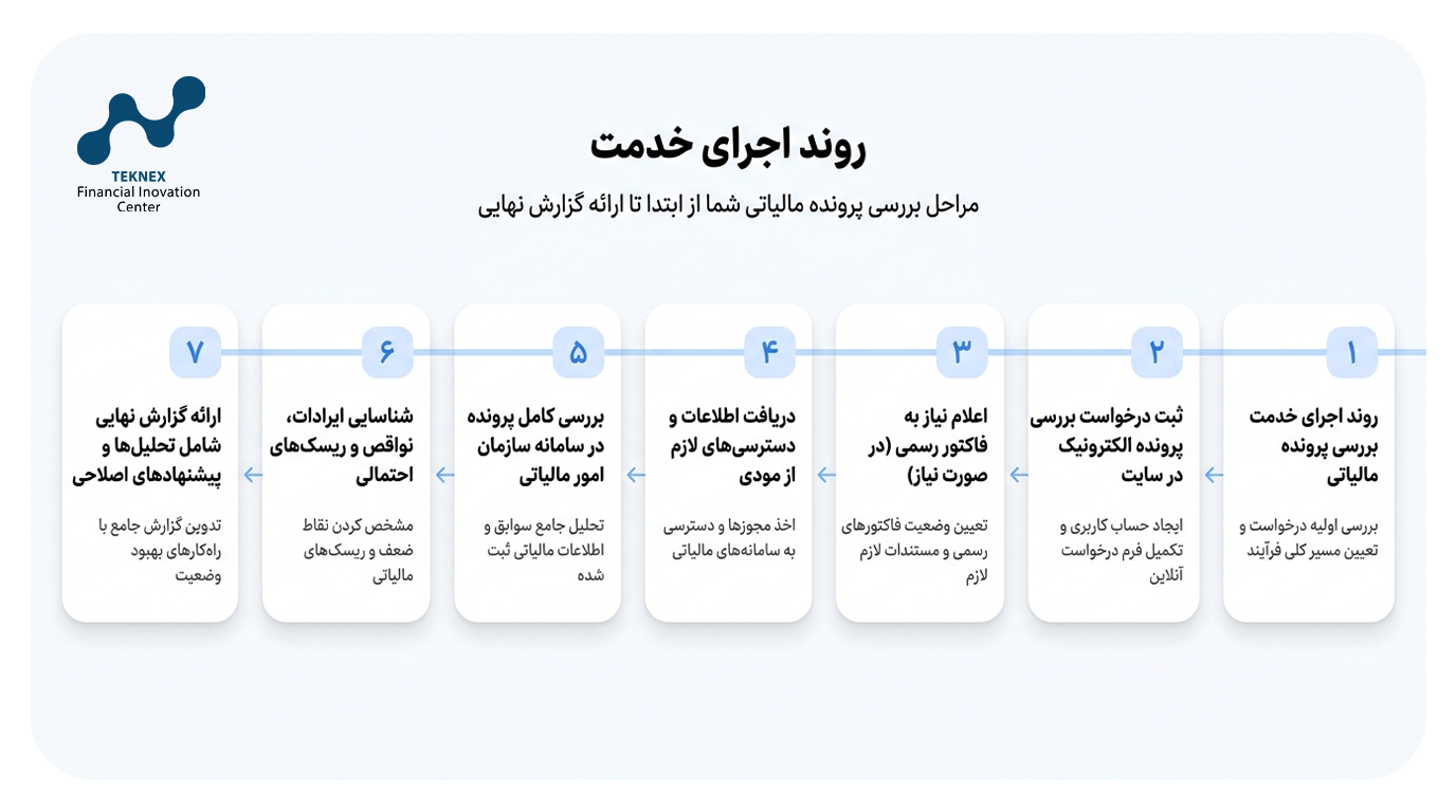 Steps of the electronic tax file review service